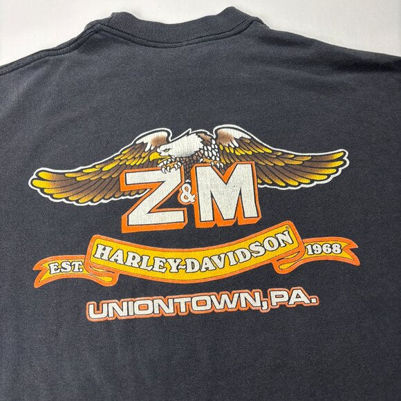 VTG Harley Davidson Sturgis 1990 50th Anniversary T Shirt Faded Black Large PA - Picture 6 of 7